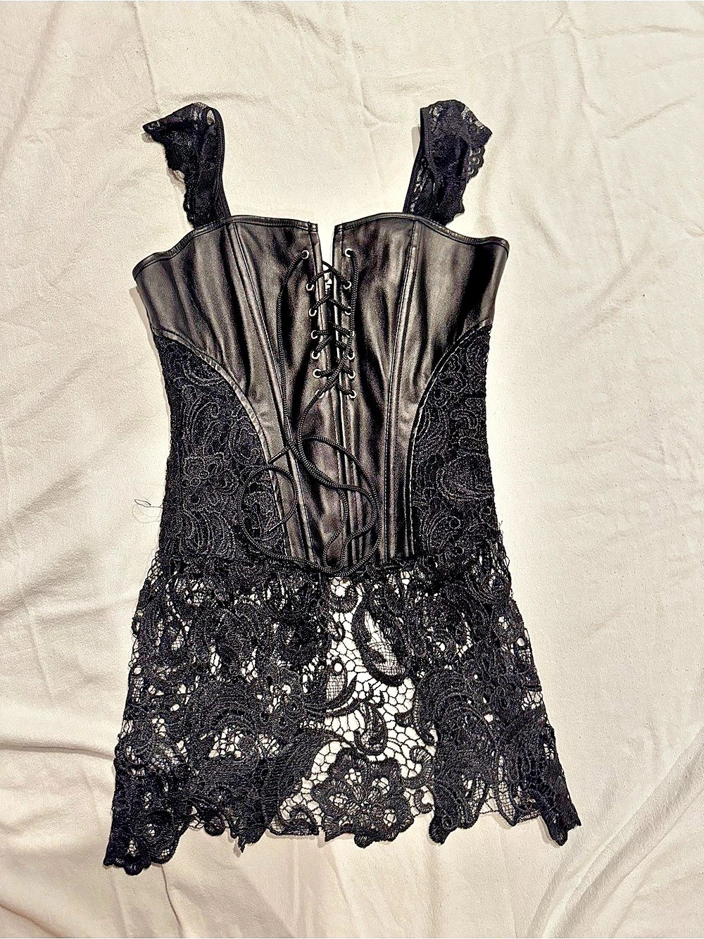 Black Lace Corset Camisole Like New
